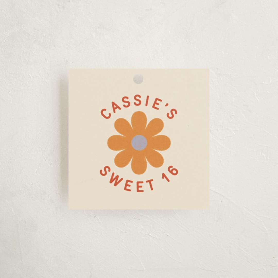 "Sweet Rollin'" - Children's Birthday Party Favor Tags in Blush by Kiersten Garner - Front