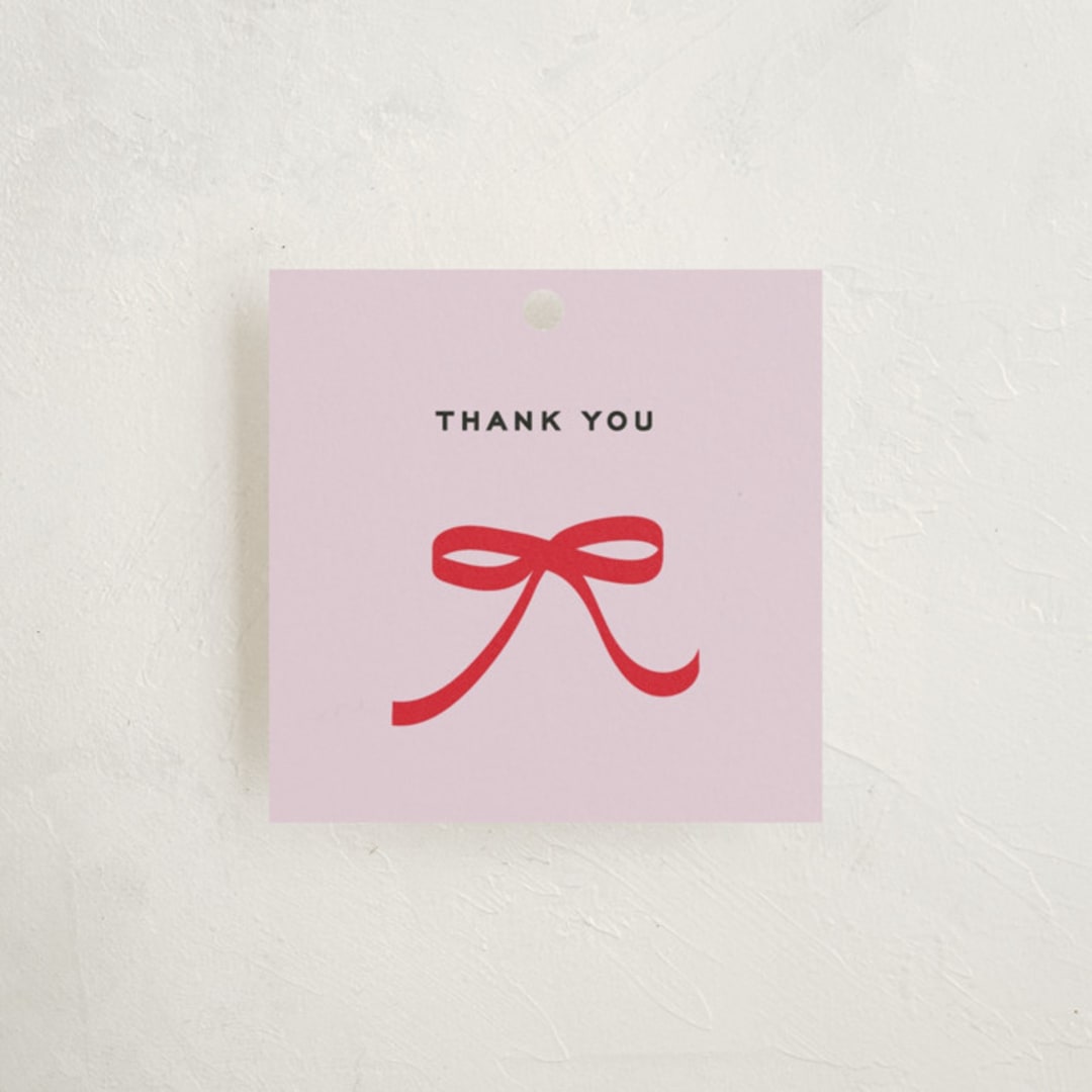 "birthday hat" - Children's Birthday Party Favor Tags in Ruby by Jennifer Lew - Front