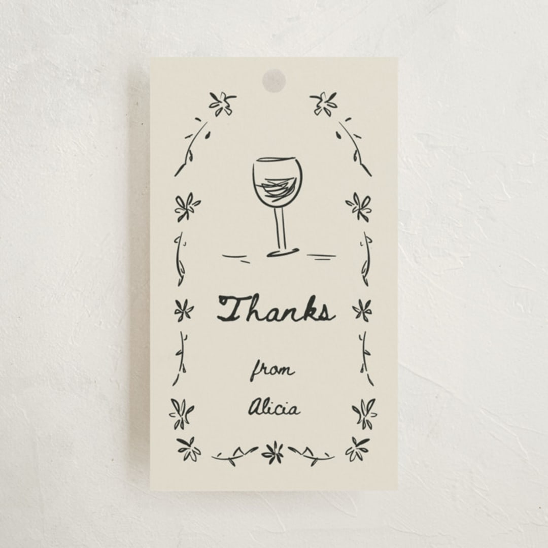 "QuinceañeraParty" - Children's Birthday Party Favor Tags in Sand by samovilka - Front