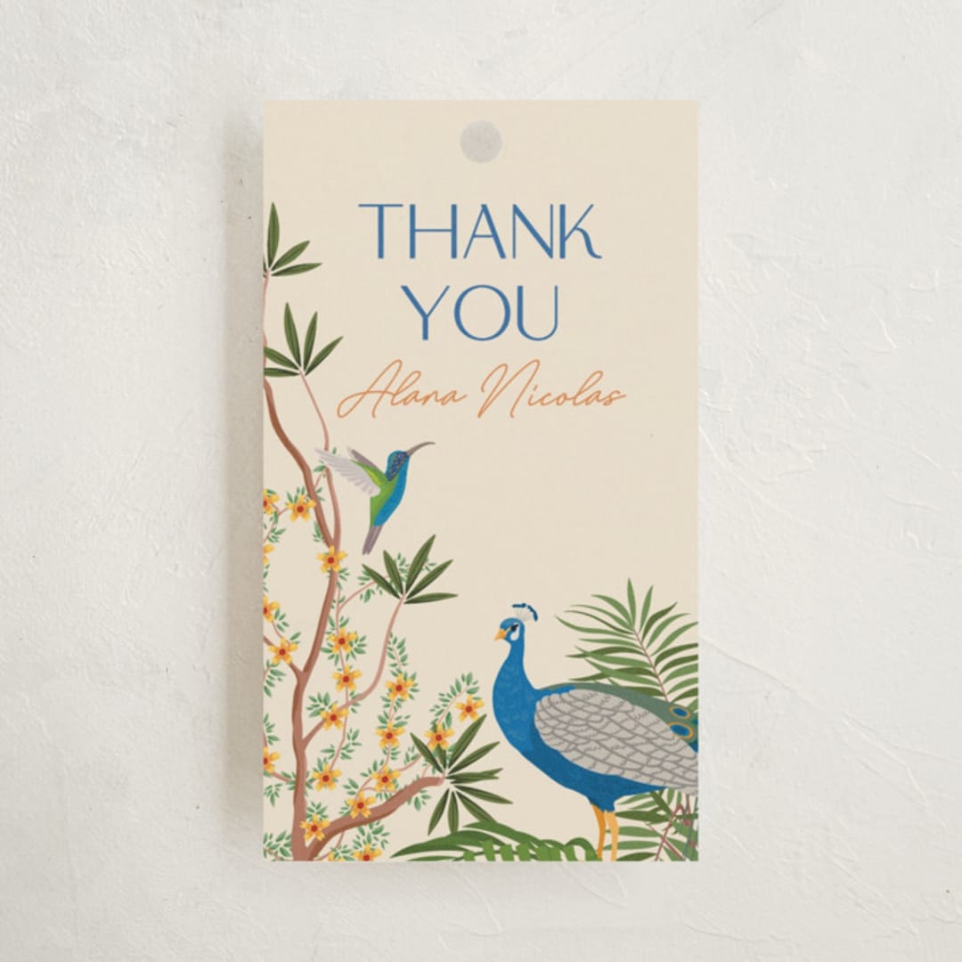 "Tropical Party" - Children's Birthday Party Favor Tags in Champagne by Sherley Ferreira - Front