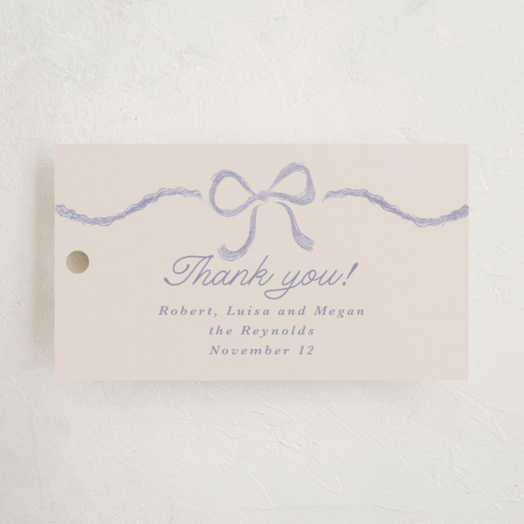 "Ric rac Nostalgia" - Children's Birthday Party Favor Tags in Lavender by Tamara Hilje - Front