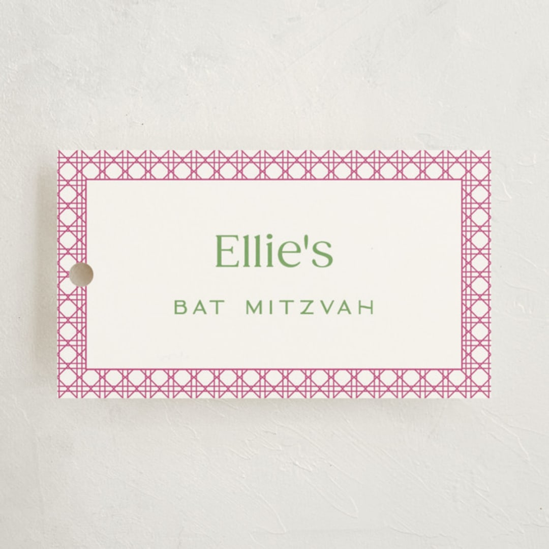 "delicate rattan" - Children's Birthday Party Favor Tags in Peony by Ellen Schlegelmilch - Front