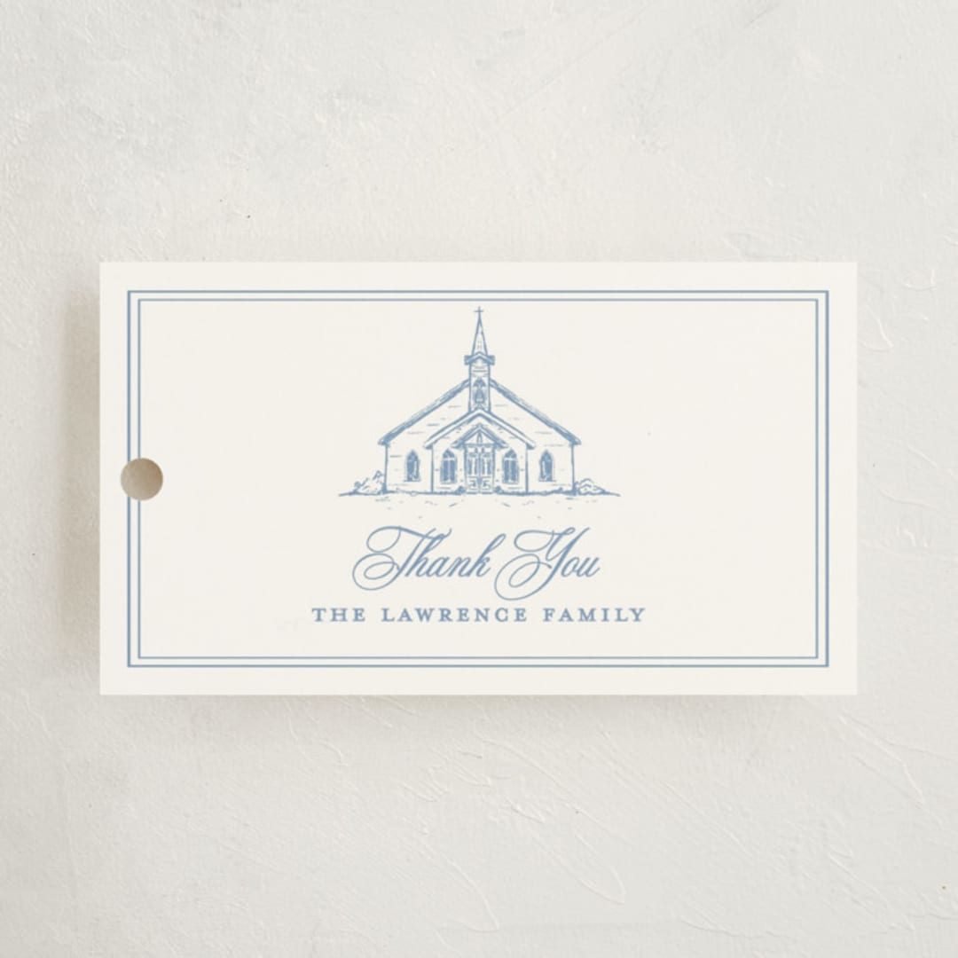 "The Chapel" - Children's Birthday Party Favor Tags in Provincial by Melinda Denison - Front