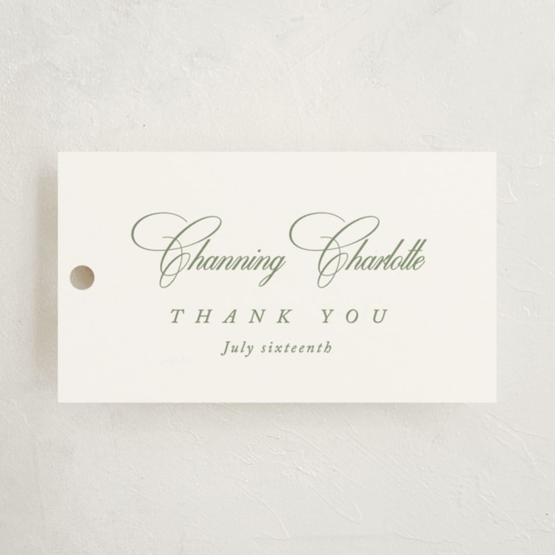 "Chic Script" - Children's Birthday Party Favor Tags in Garden by Kelly Schmidt - Front