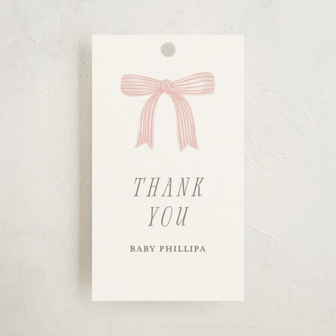 "Dainty Garden" - Children's Birthday Party Favor Tags in Blush by Paper Raven Co. - Front