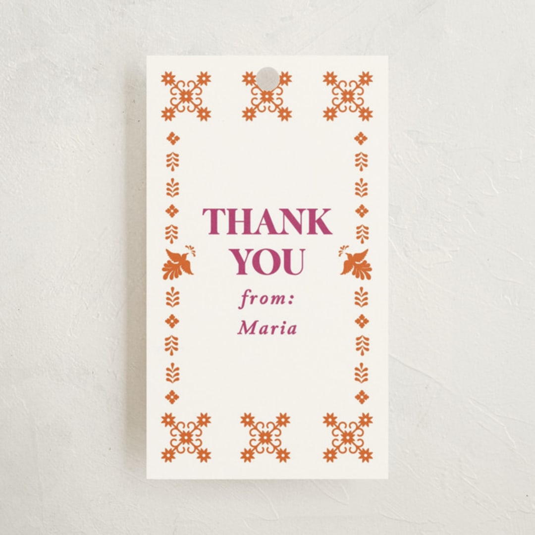 "Let's Fiesta" - Children's Birthday Party Favor Tags in Gumdrop by Eva Tadros - Front