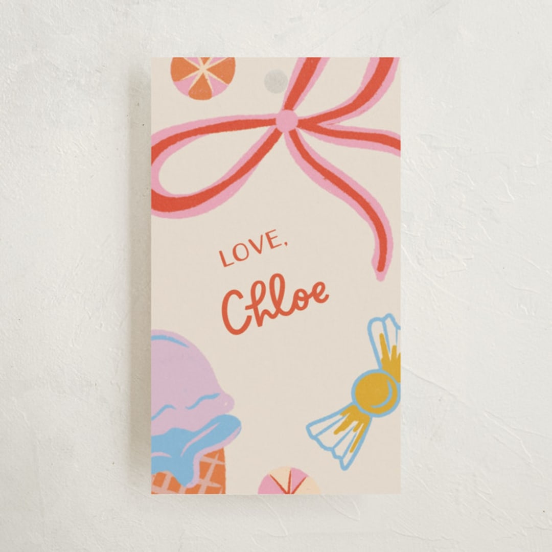 "Super Sweet" - Children's Birthday Party Favor Tags in Cookie by Lissabeth Anglin - Front