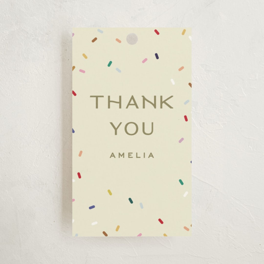 "tiny bold sprinkles" - Children's Birthday Party Favor Tags in Cream by Ellen Schlegelmilch - Front