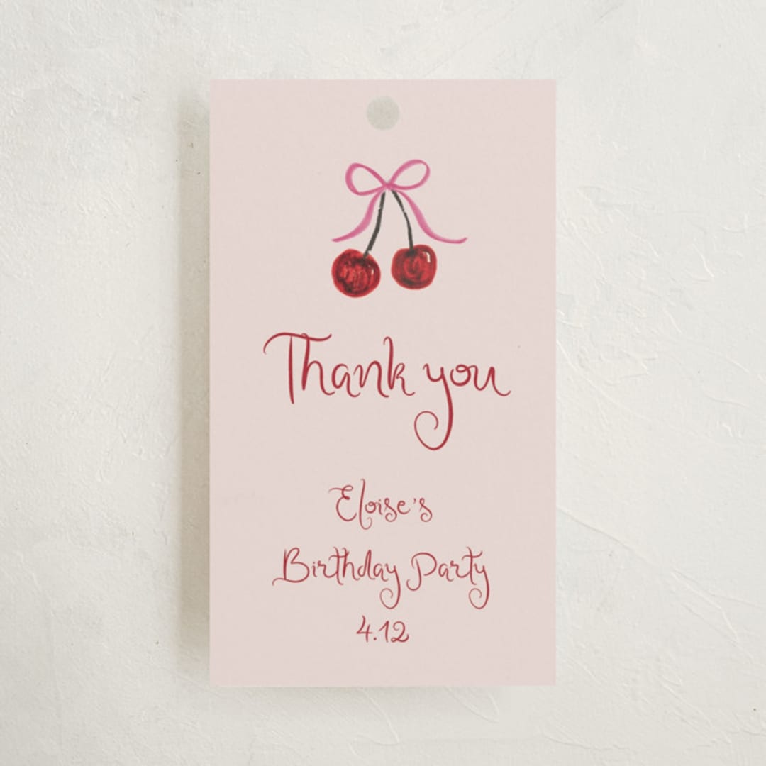 "vintage wedding cake" - Children's Birthday Party Favor Tags in Blush by Cass Loh - Front