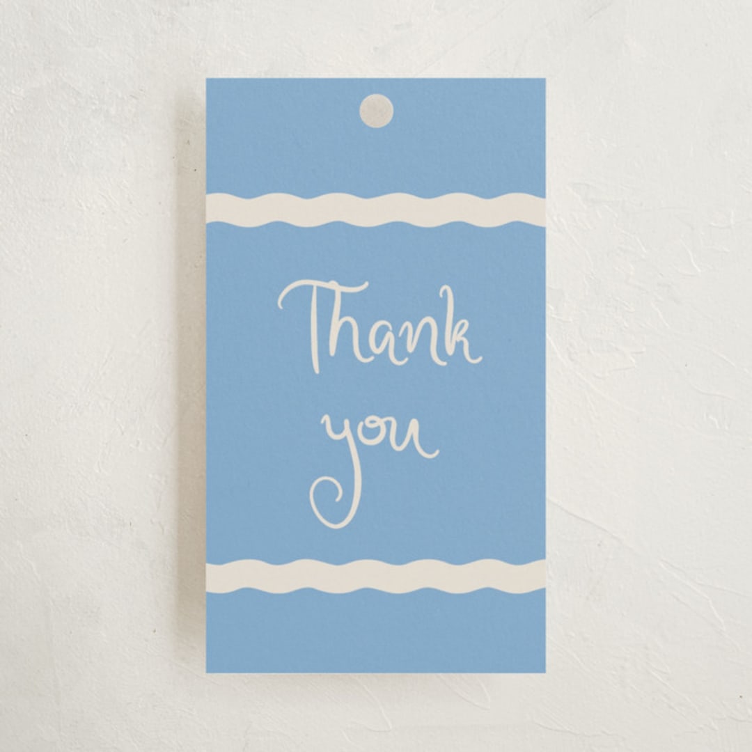 "Augusta" - Children's Birthday Party Favor Tags in Melon by Megan Davis - Front