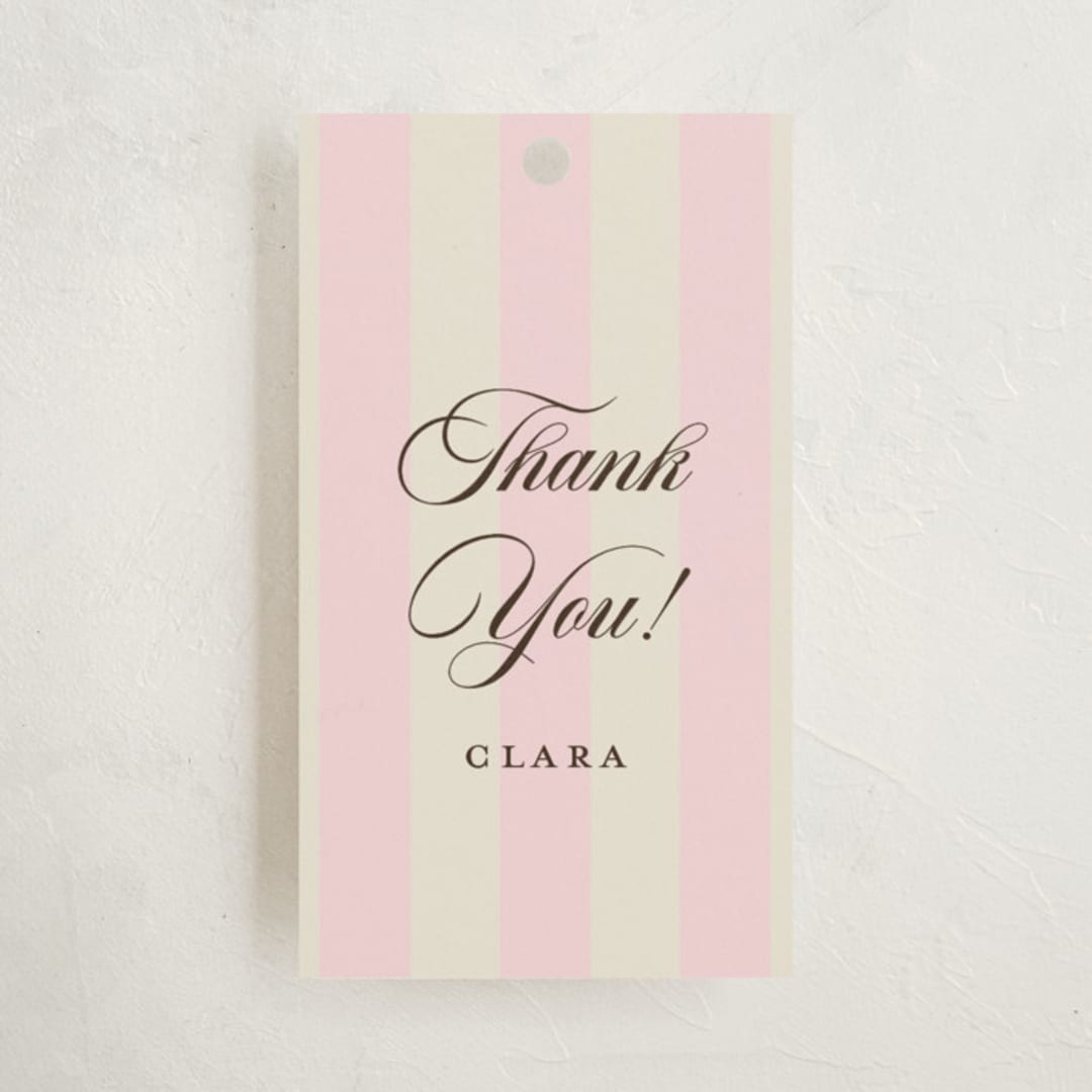 "Gelato" - Children's Birthday Party Favor Tags in Fragola by Megan Davis - Front