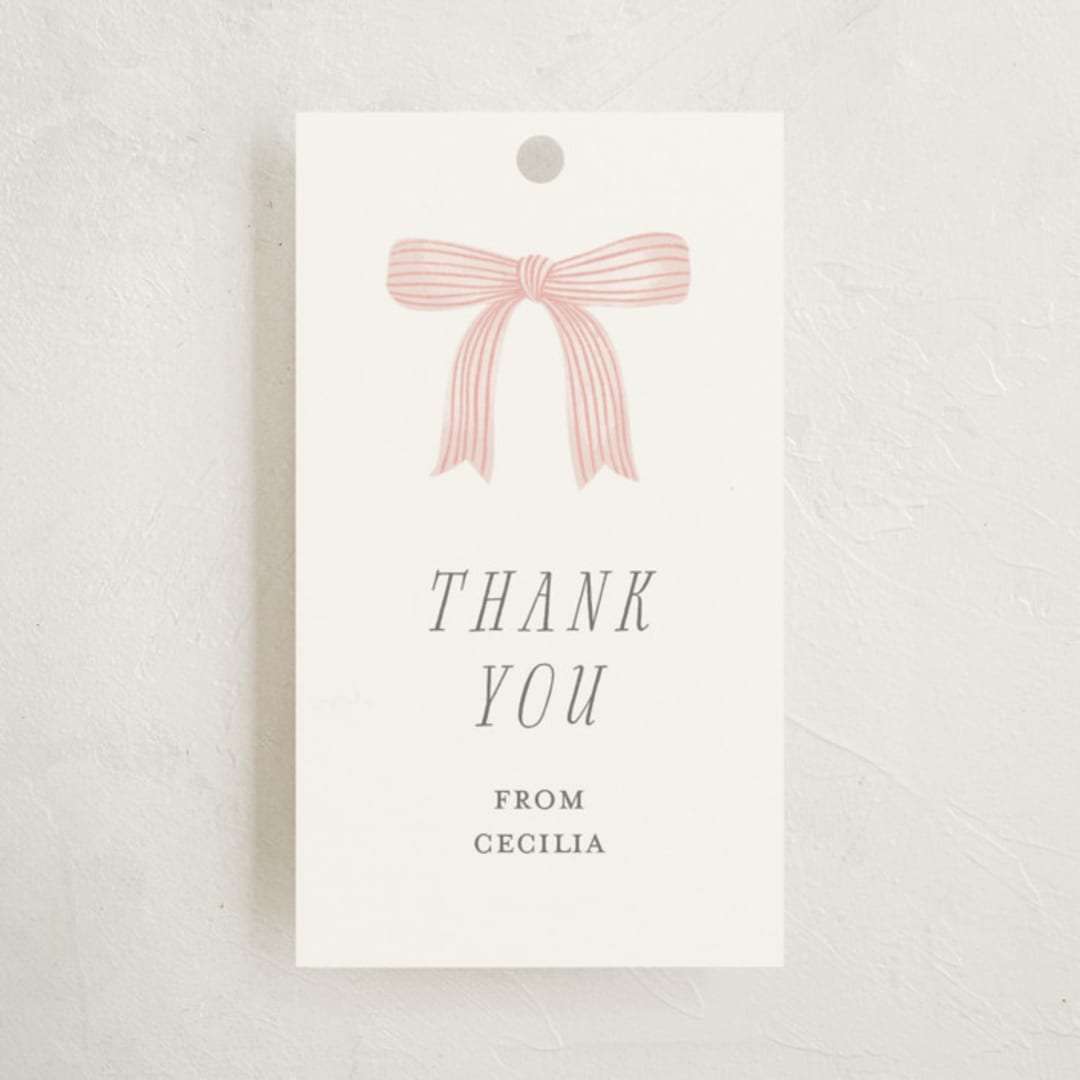 "Dainty Garden" - Children's Birthday Party Favor Tags in Blush by Paper Raven Co. - Front