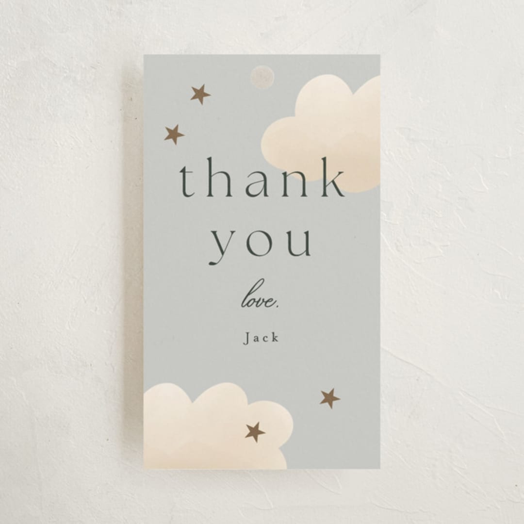"Twinkle Twinkle" - Children's Birthday Party Favor Tags in Sky by Joyce Pinheiro - Front