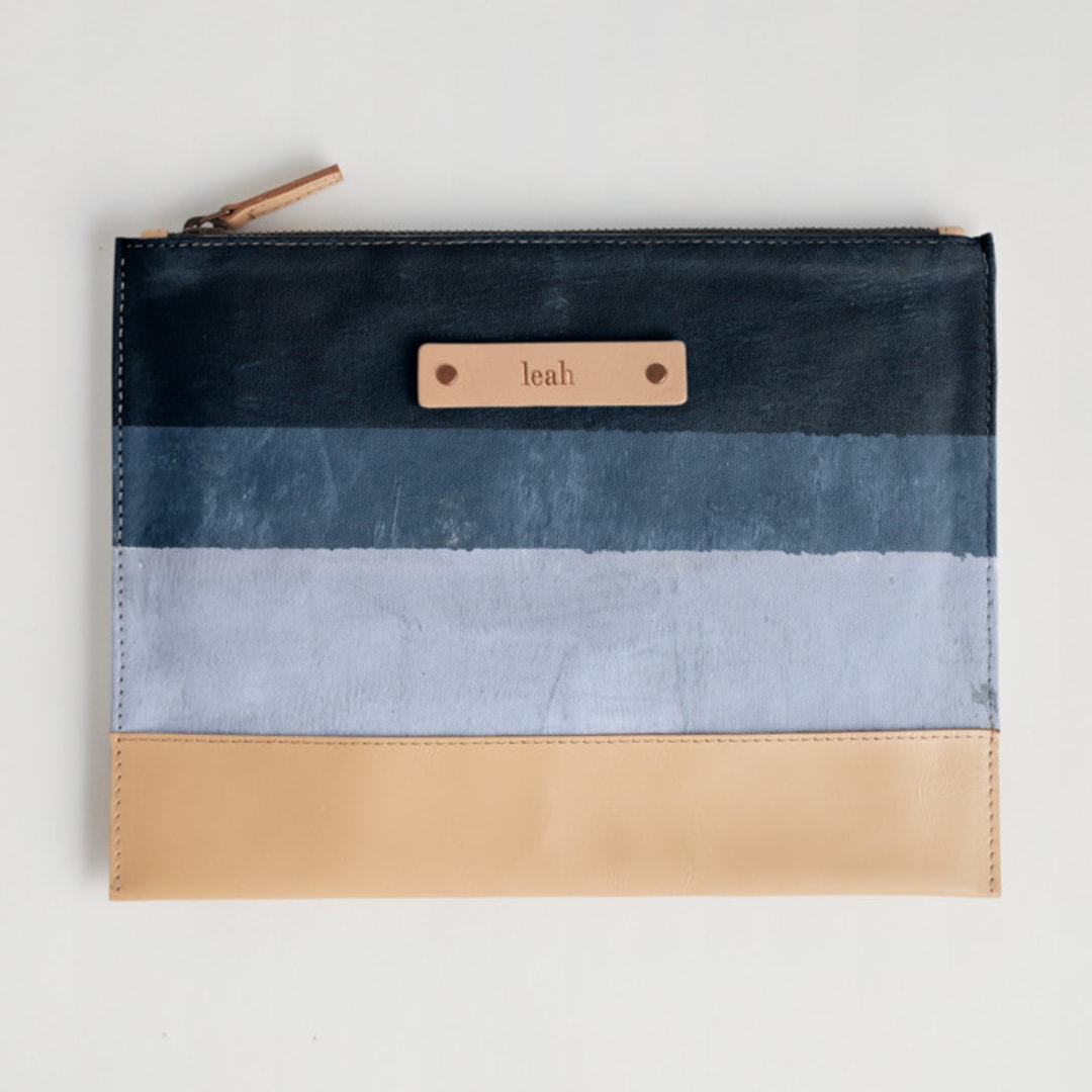 "skybound" - Casual Clutch in Lake by Sara Hicks Malone - Casual Clutch