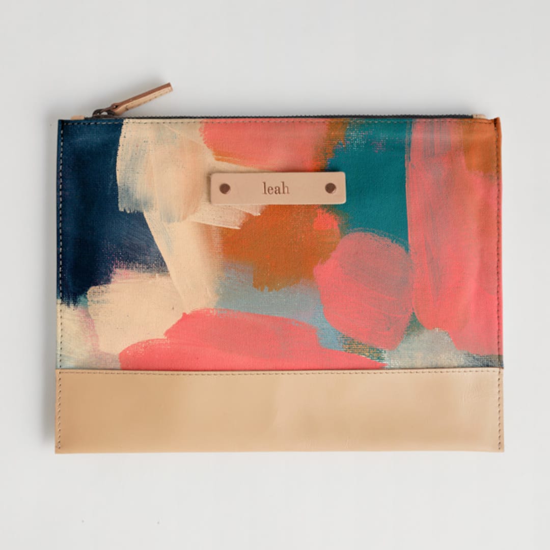 "Shuffle" - Casual Clutch in Salmon by Lindsay Megahed - Casual Clutch