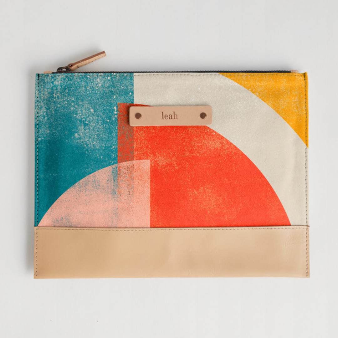 "Abstract Sunset" - Casual Clutch in Twilight by Michelle Taylor - Casual Clutch