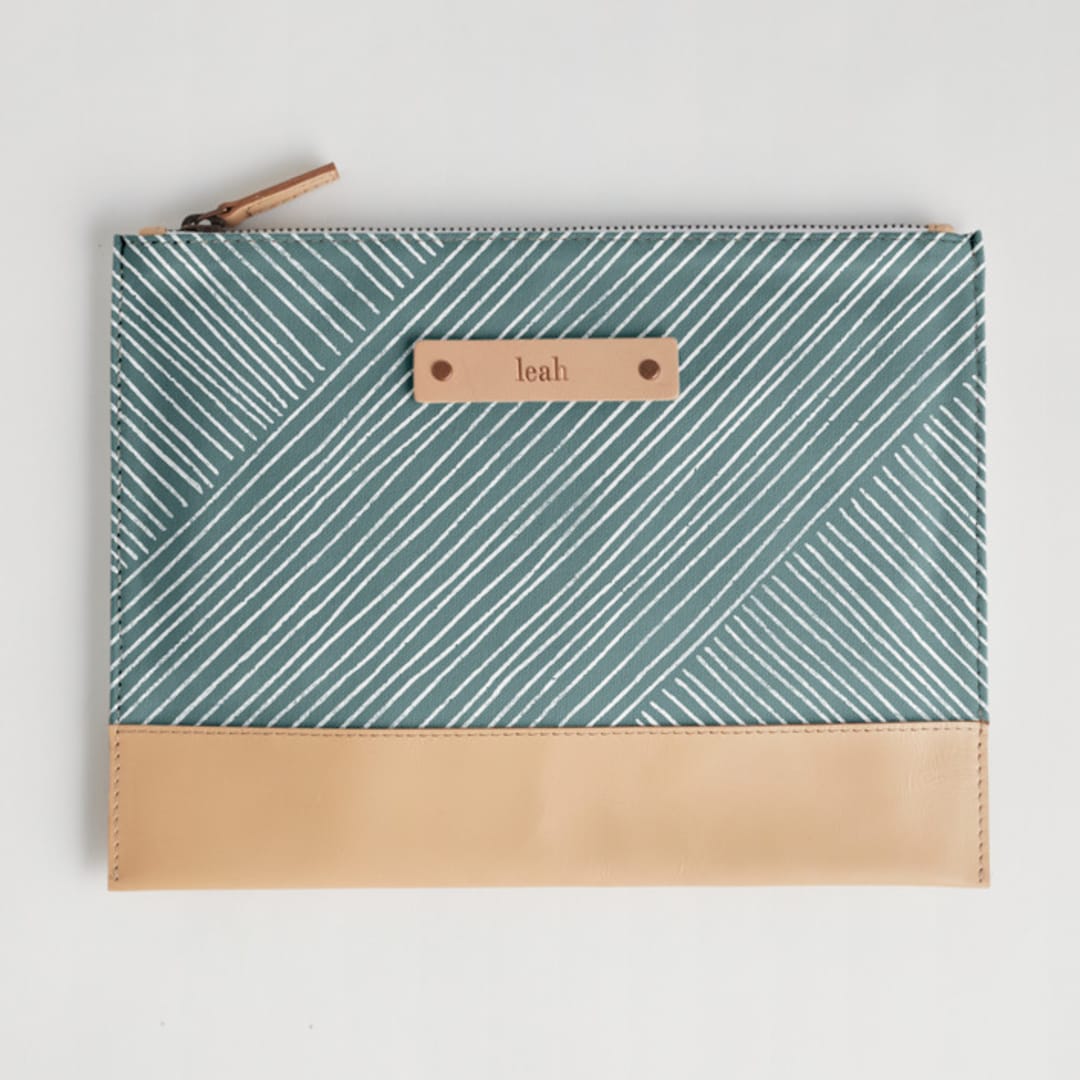 "Line Wrap" - Casual Clutch in Cactus by Michelle Taylor - Casual Clutch