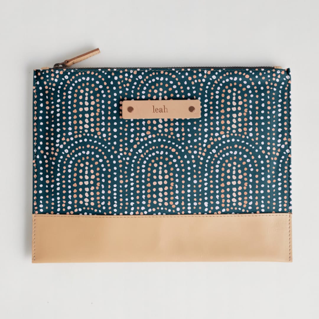 "Modern Showers" - Casual Clutch in Navy by Jenna Holcomb - Casual Clutch