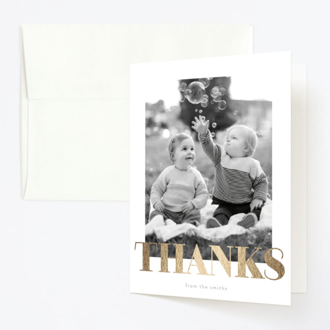 "We Are One" - Children's Birthday Party Thank You Cards in Cloud by Phrosné Barwood - Front