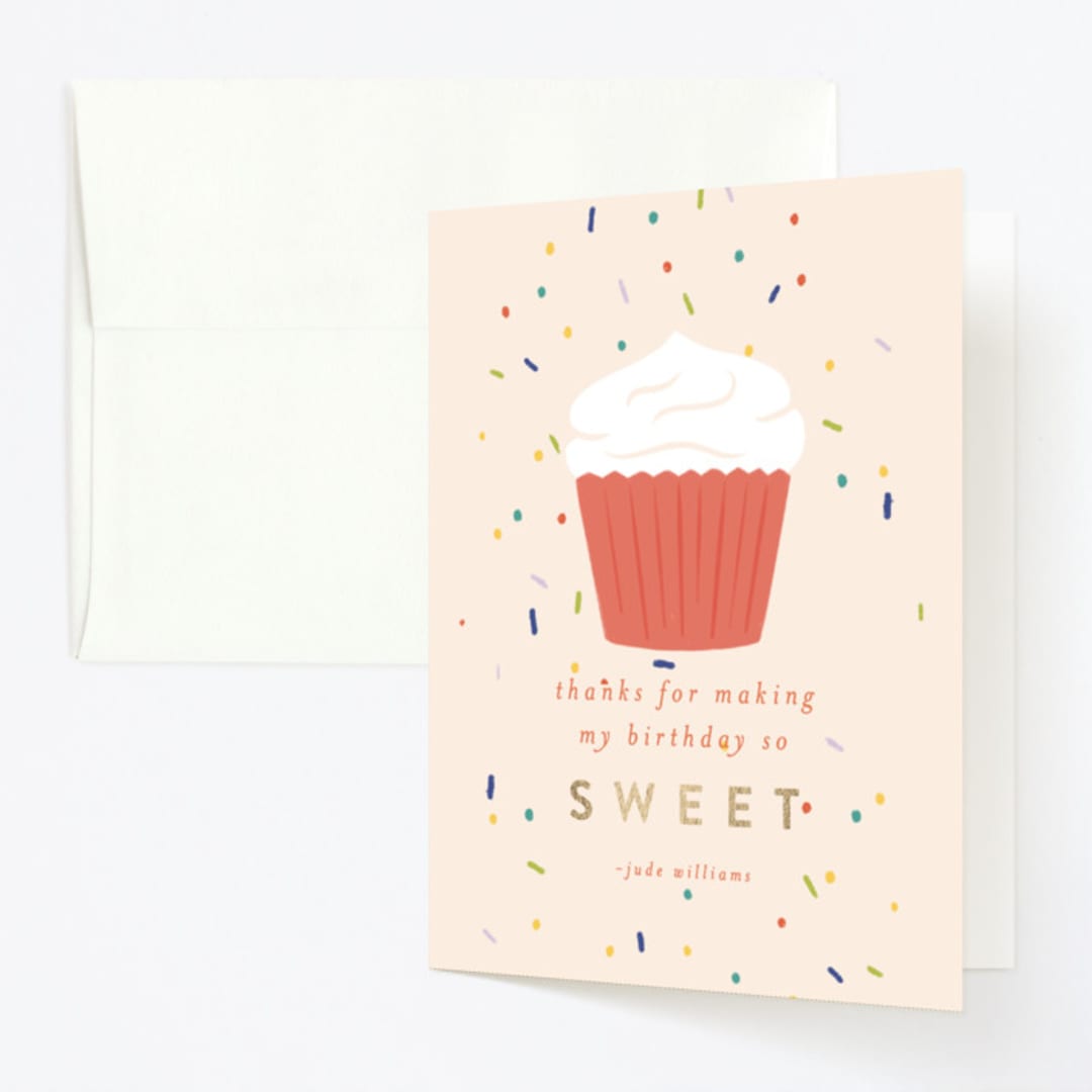 "I Spy Cake!" - Children's Birthday Party Thank You Cards in Cream by Shiny Penny Studio - Front
