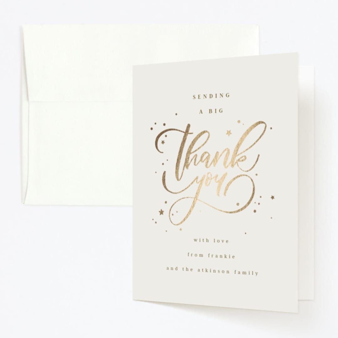 "birthday swirls" - Children's Birthday Party Thank You Cards in Pudding by Anastasia Makarova - Front
