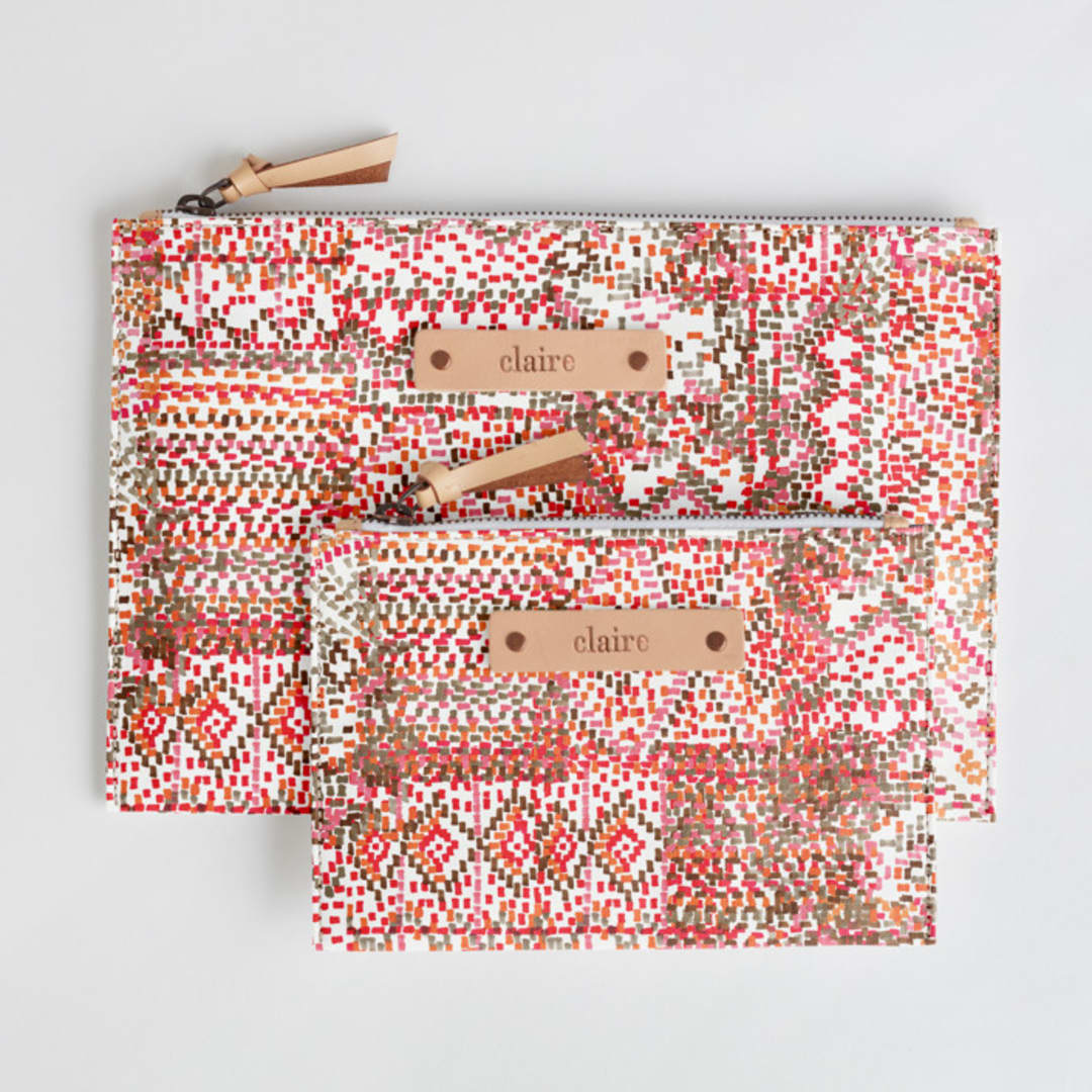 "Teppich" - Catch All Pouch Set in Petal by Miranda Mol - Catch-All Pouch Set