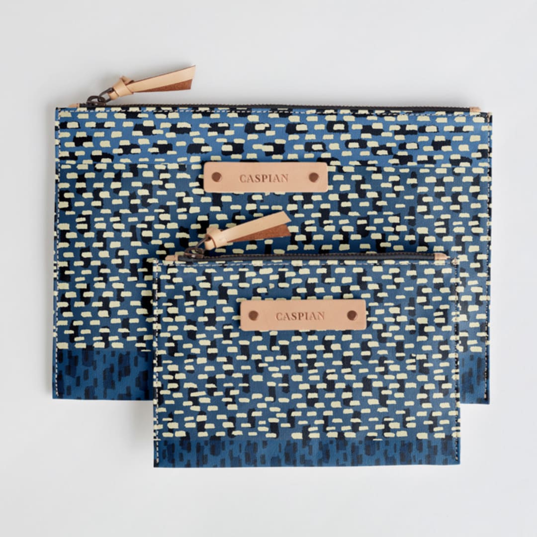 "Basic - Azure" - Catch All Pouch Set in Azure by Bethania Lima - Catch-All Pouch Set