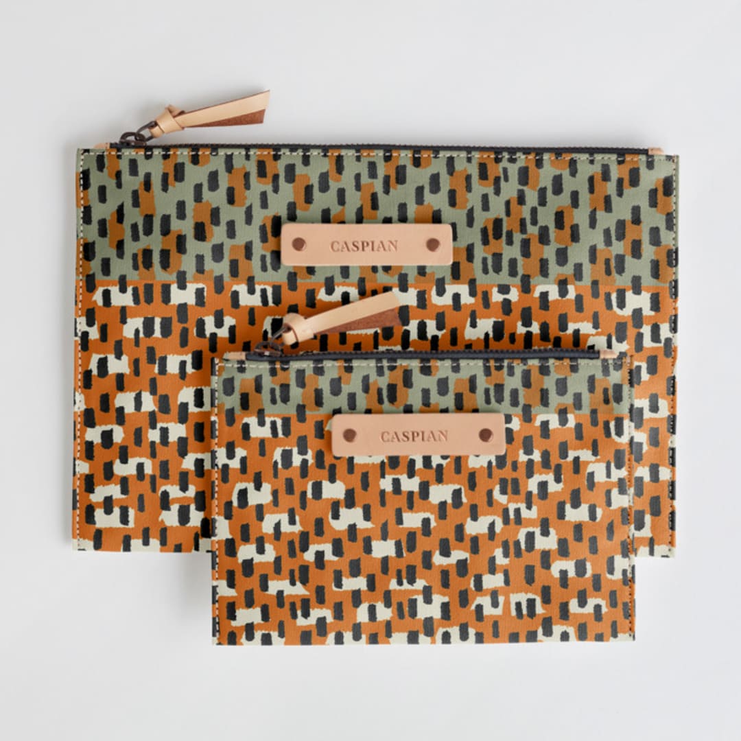 "Basic - Umber" - Catch All Pouch Set in Umber by Bethania Lima - Catch-All Pouch Set