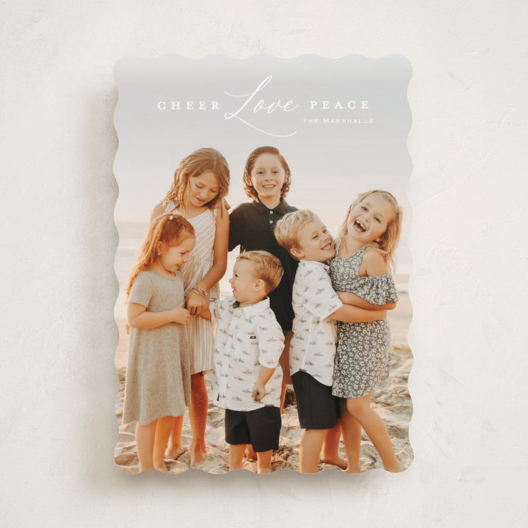 "Happy Faith Family" - Holiday Cards in Snow by Carolyn MacLaren - Front