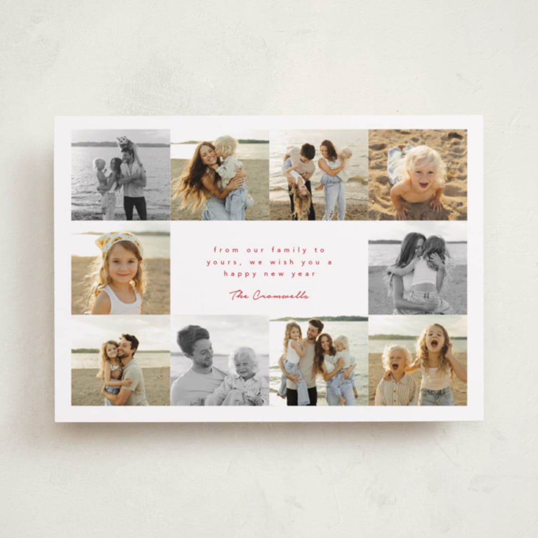 "Memory Book" - Holiday Cards in Peppermint by Olivia Raufman - Front