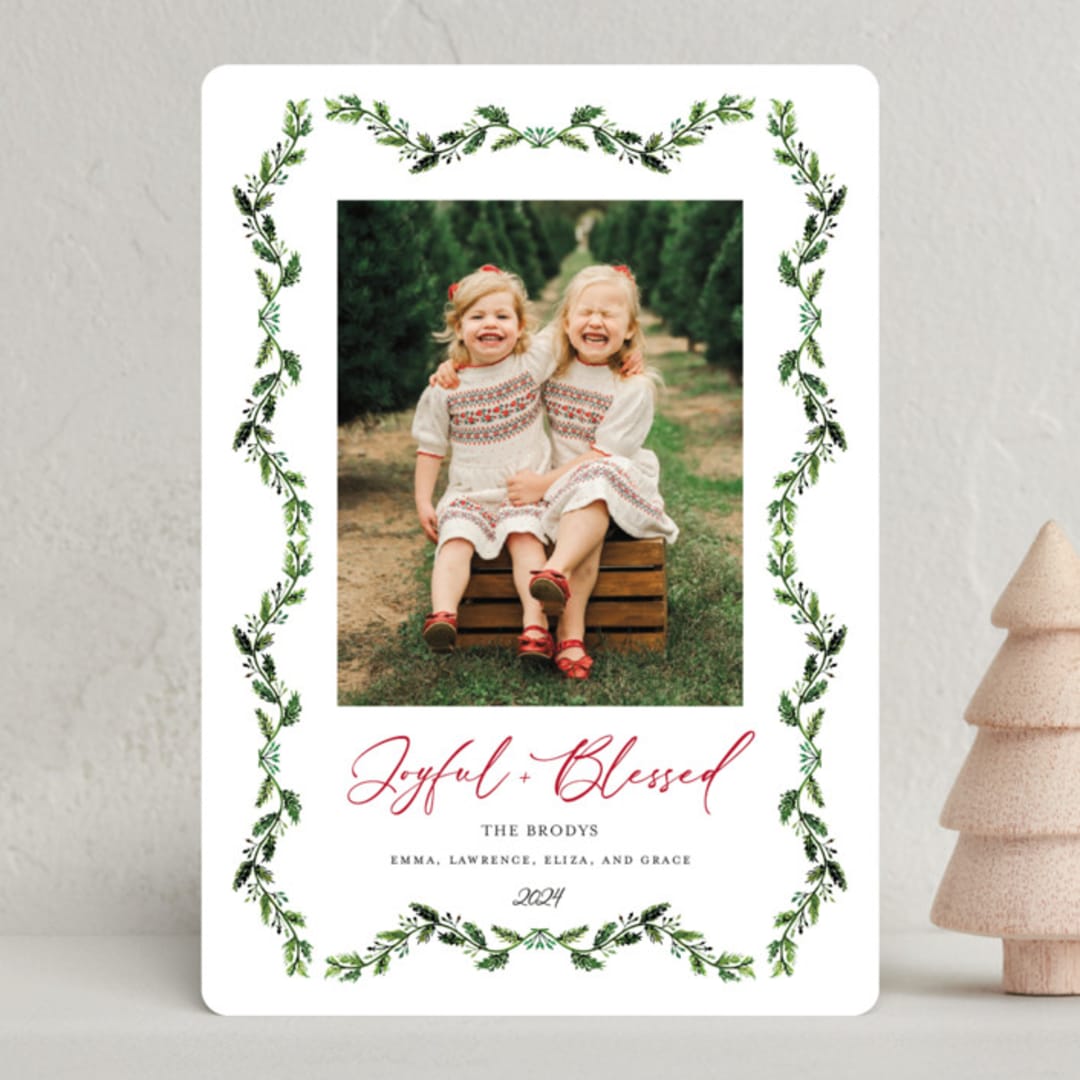 "evergreen garlands" - Holiday Cards in Snow by Erika Firm - Front