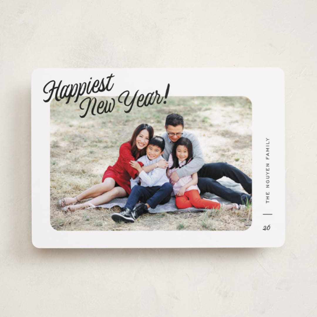 "Joy Snapshot" - Holiday Cards in Snow by Pixel and Hank - Front