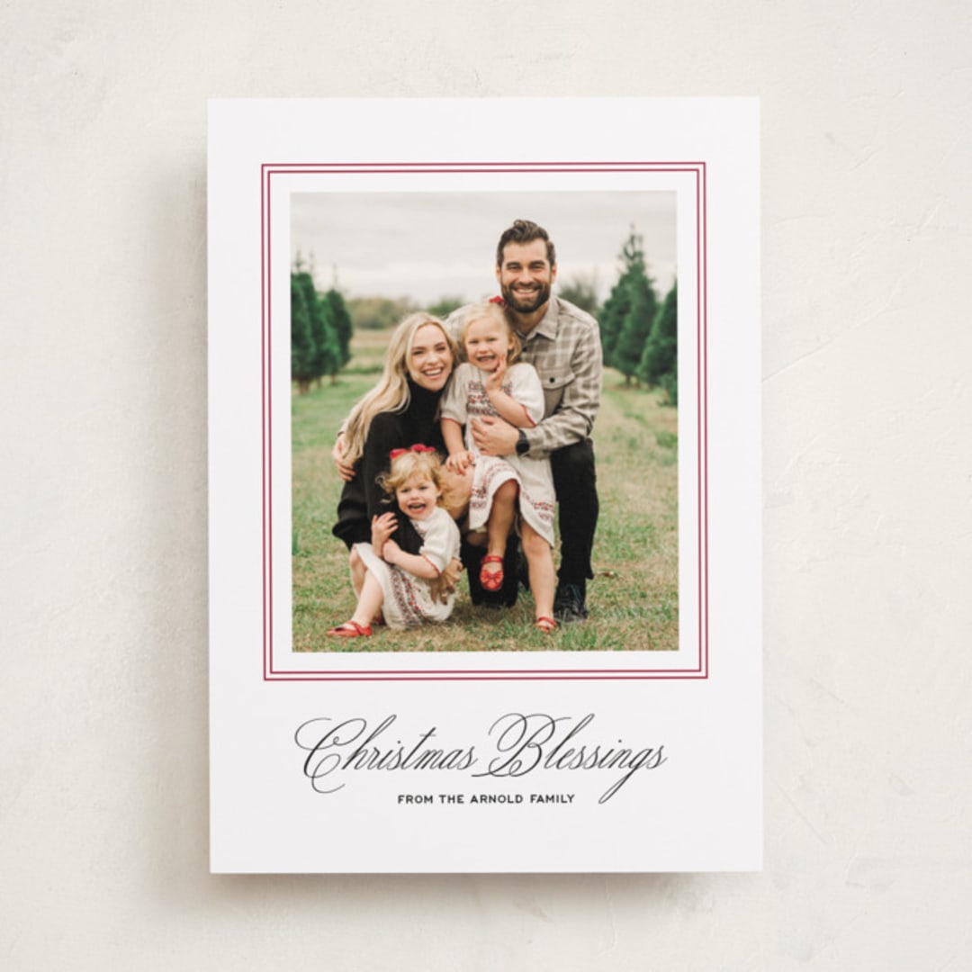 "Glenbrook" - Holiday Cards in Ruby by Annie Shapiro - Front