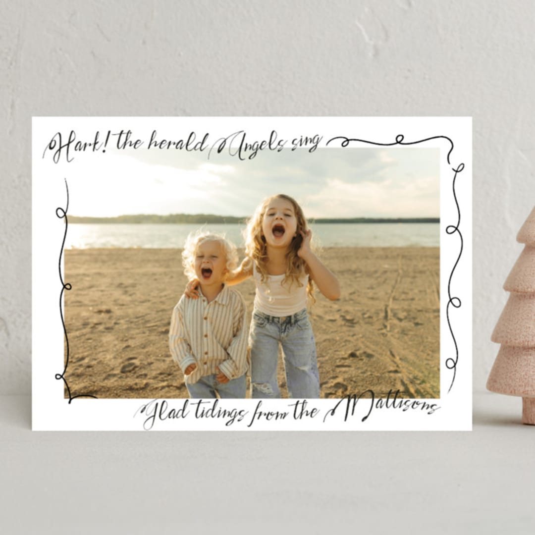 "Hark!" - Holiday Cards in Snow by Jenna Holcomb - Front