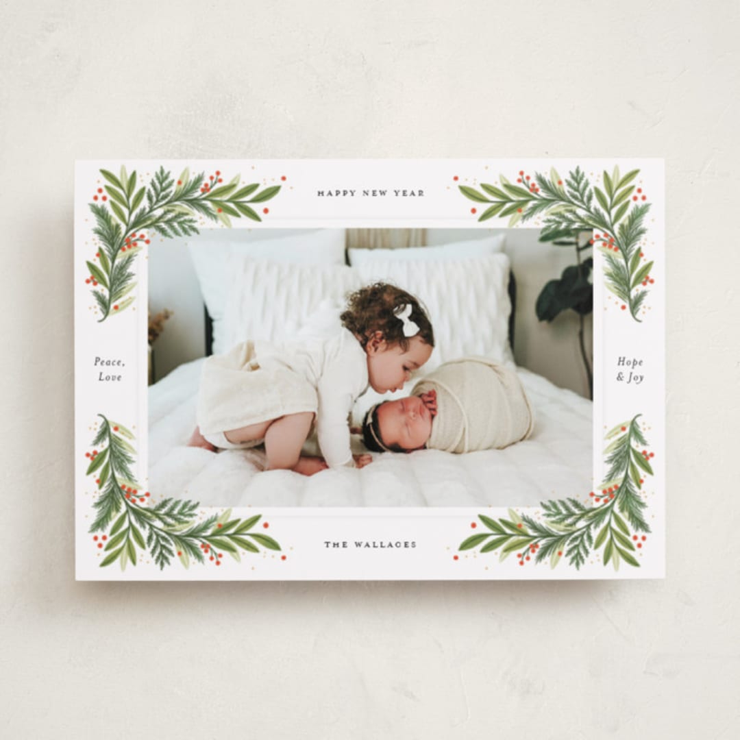 "Petite Pines" - Holiday Cards in Pine by Paper Raven Co. - Front