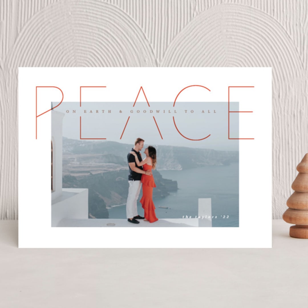 "Peace is good" - Holiday Cards in Rudolph’s Nose by Orasie - Front