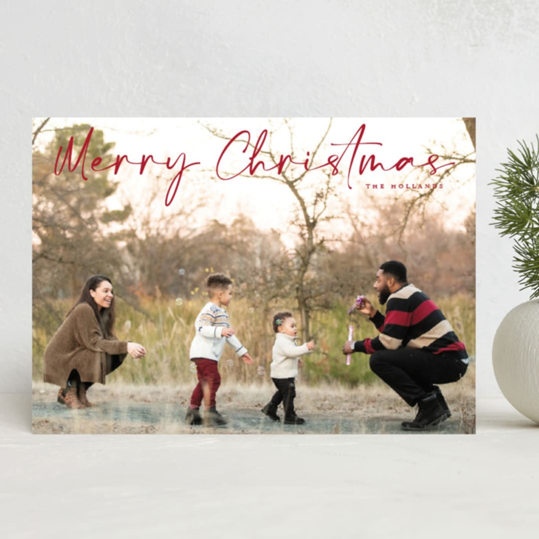 "Scripture" - Holiday Cards in Cranberry by Pk Designs - Front