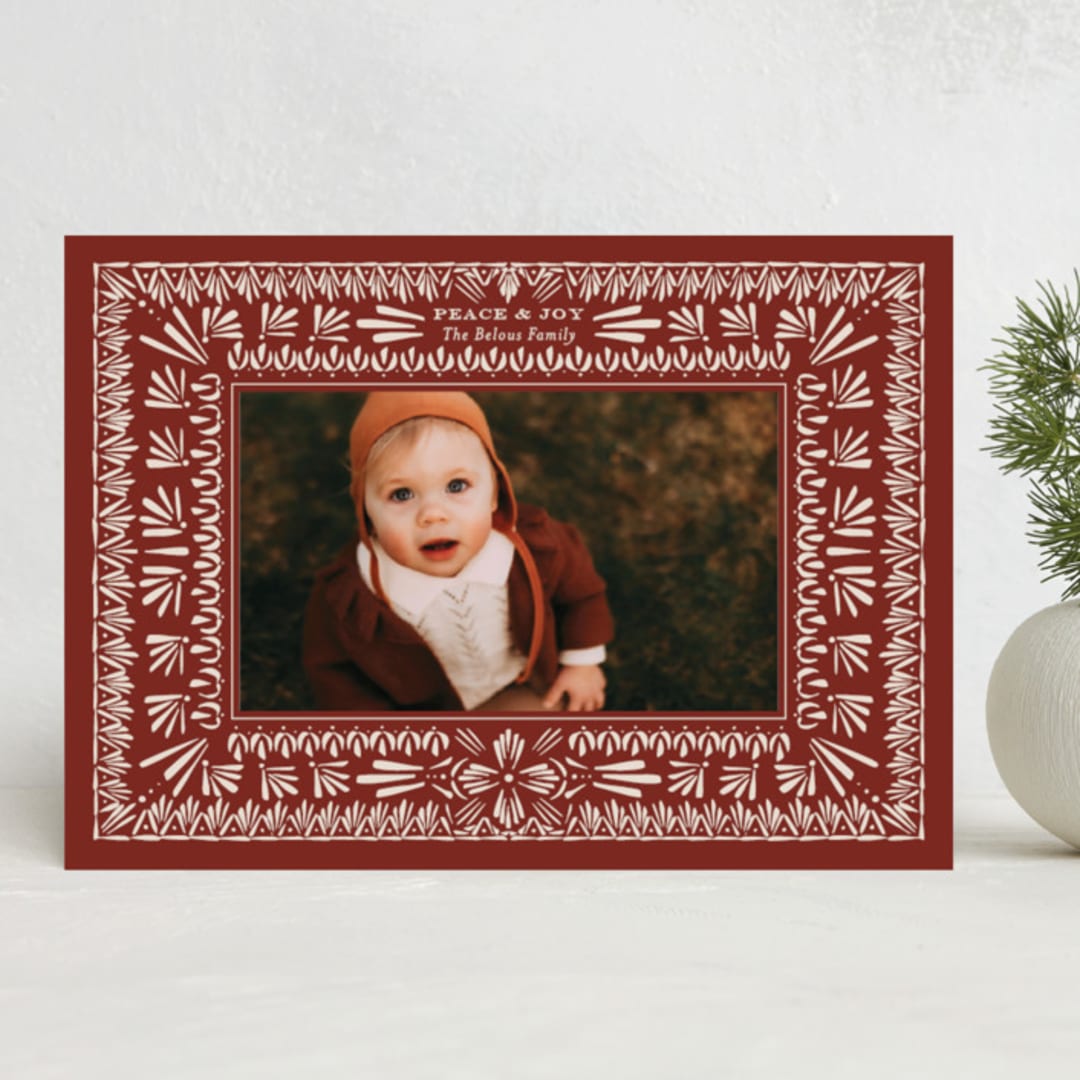 "Pysanky" - Holiday Cards in Rust by Meagan Christensen - Front