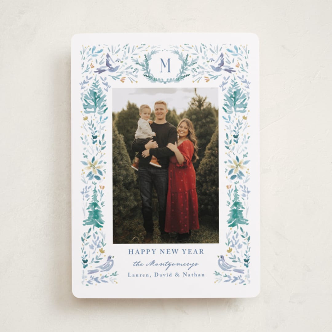 "Wonders of Nature" - Holiday Cards in Blue Spruce by Petra Kern - Front