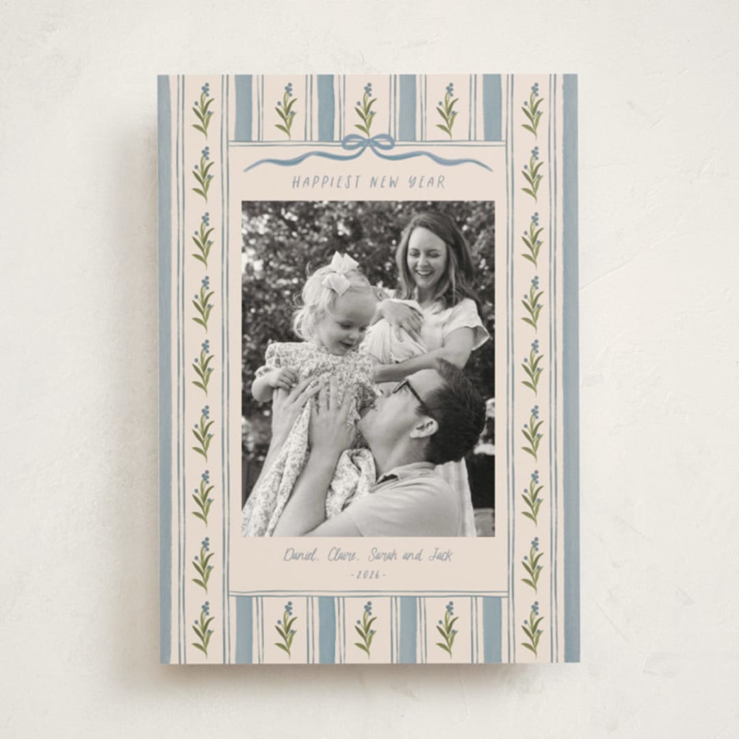 "hand-drawn Vintage garden" - Holiday Cards in Blue Jay by Creo Study - Front