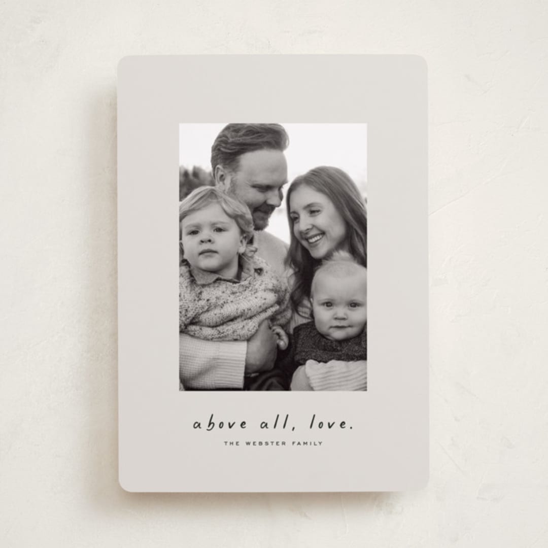 "Above all" - Holiday Cards in Newsprint by Lea Delaveris - Front