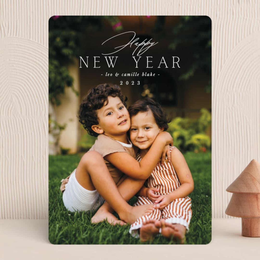 "classic tidings" - Holiday Cards in Snow by Amy Kross - Front