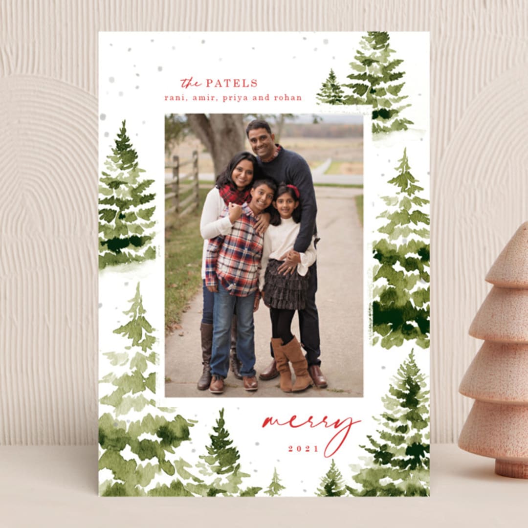 "in the snowy woods" - Holiday Cards in Fir by Helen Halik - Front