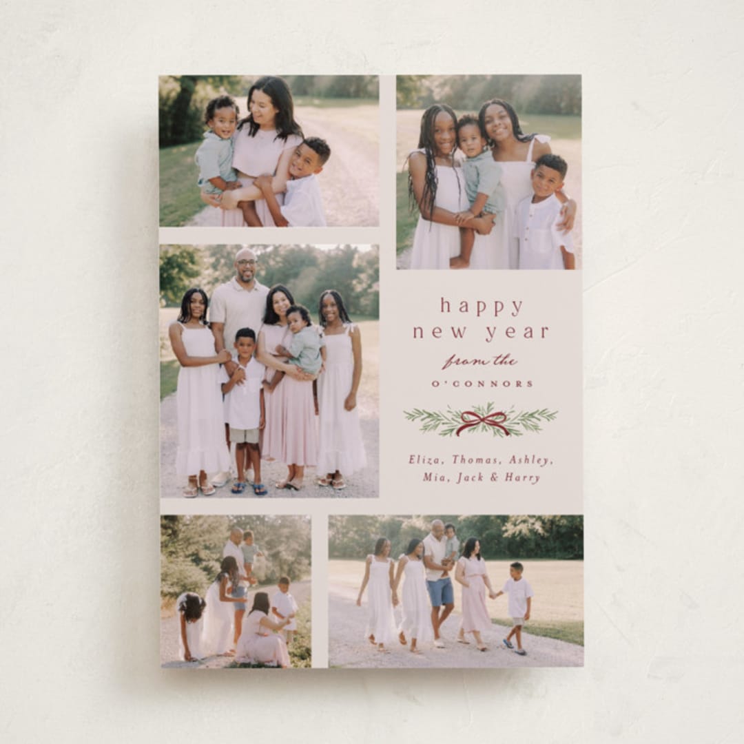 "Multi Swag" - Holiday Cards in Ruby by Everett Paper Goods - Front