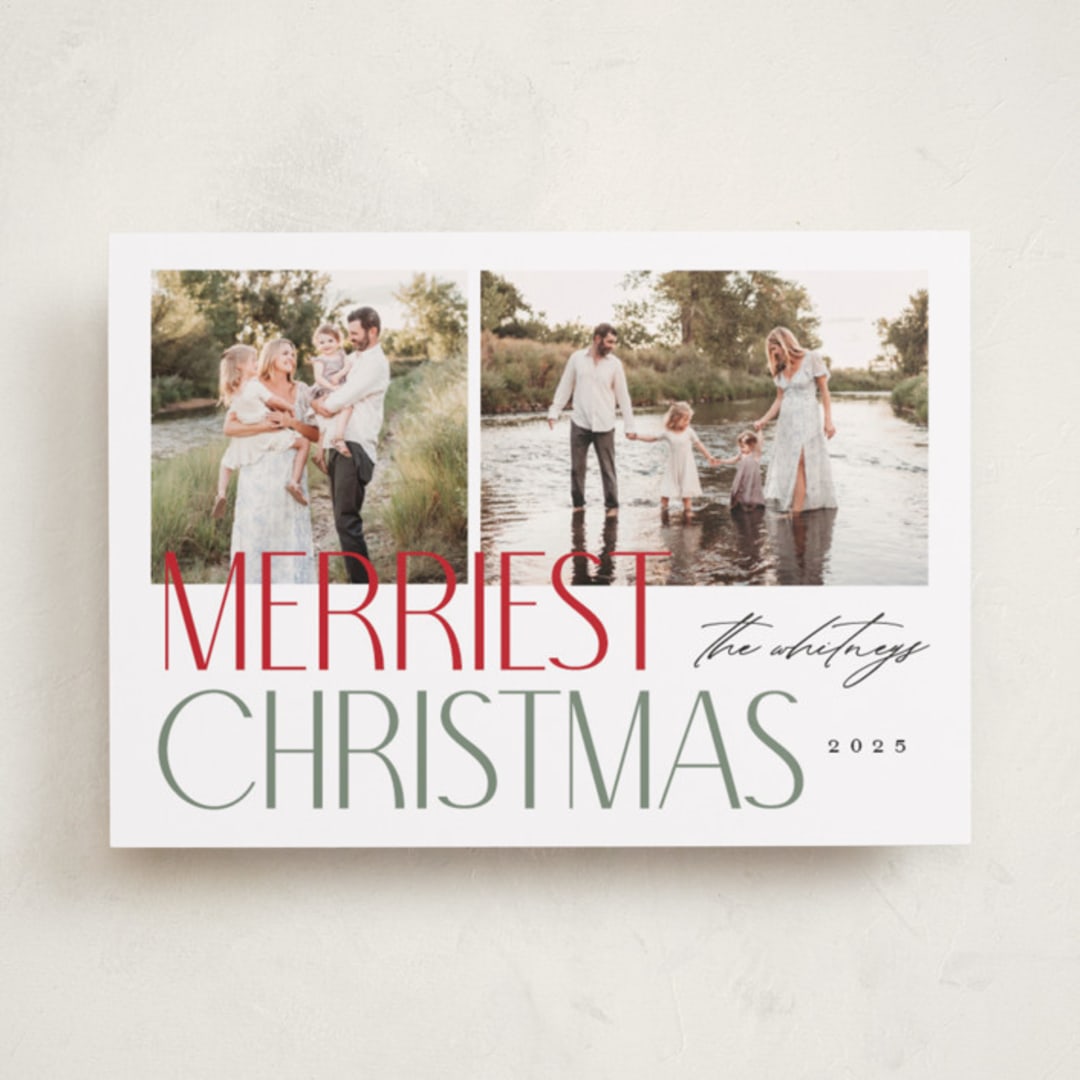 "Merry Stack" - Holiday Cards in Winter by Makewells - Front