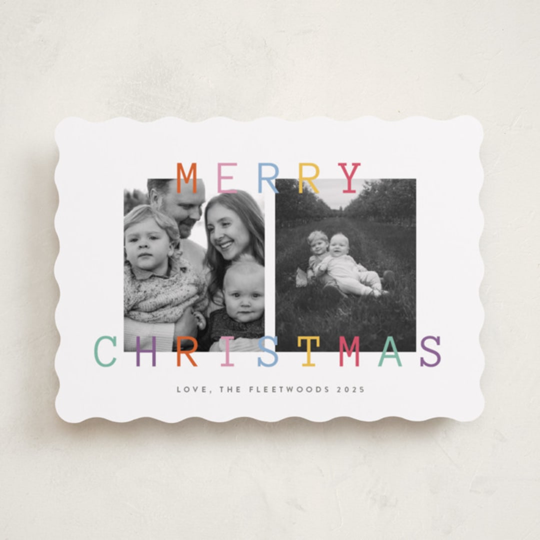 "Bright Wishes" - Holiday Cards in Sunset by Ana Sharpe - Front