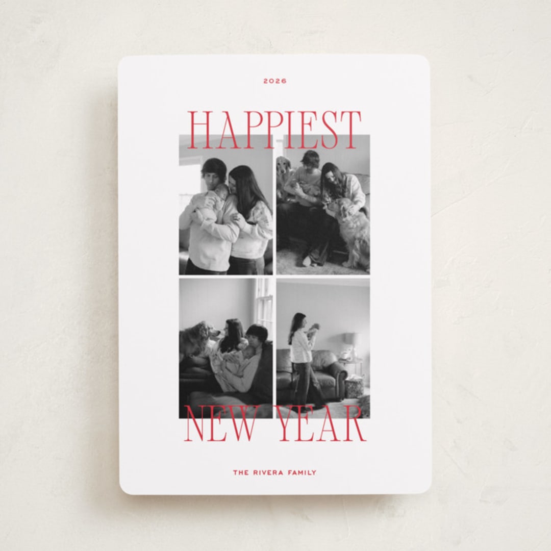 "Sparkling Cider" - Holiday Cards in Santa Suit by Blustery August - Front