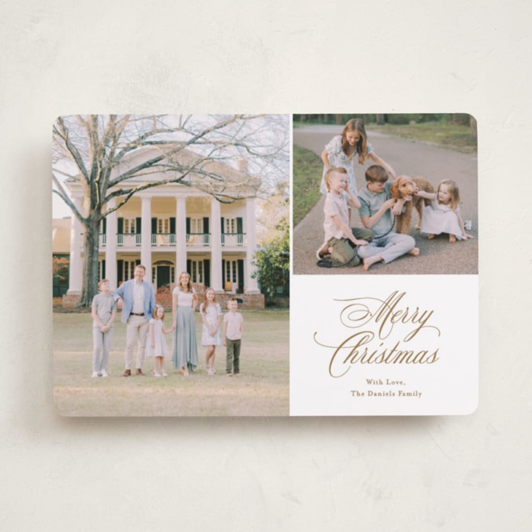 "Script Duo" - Holiday Cards in Candlelight by Carolyn MacLaren - Front