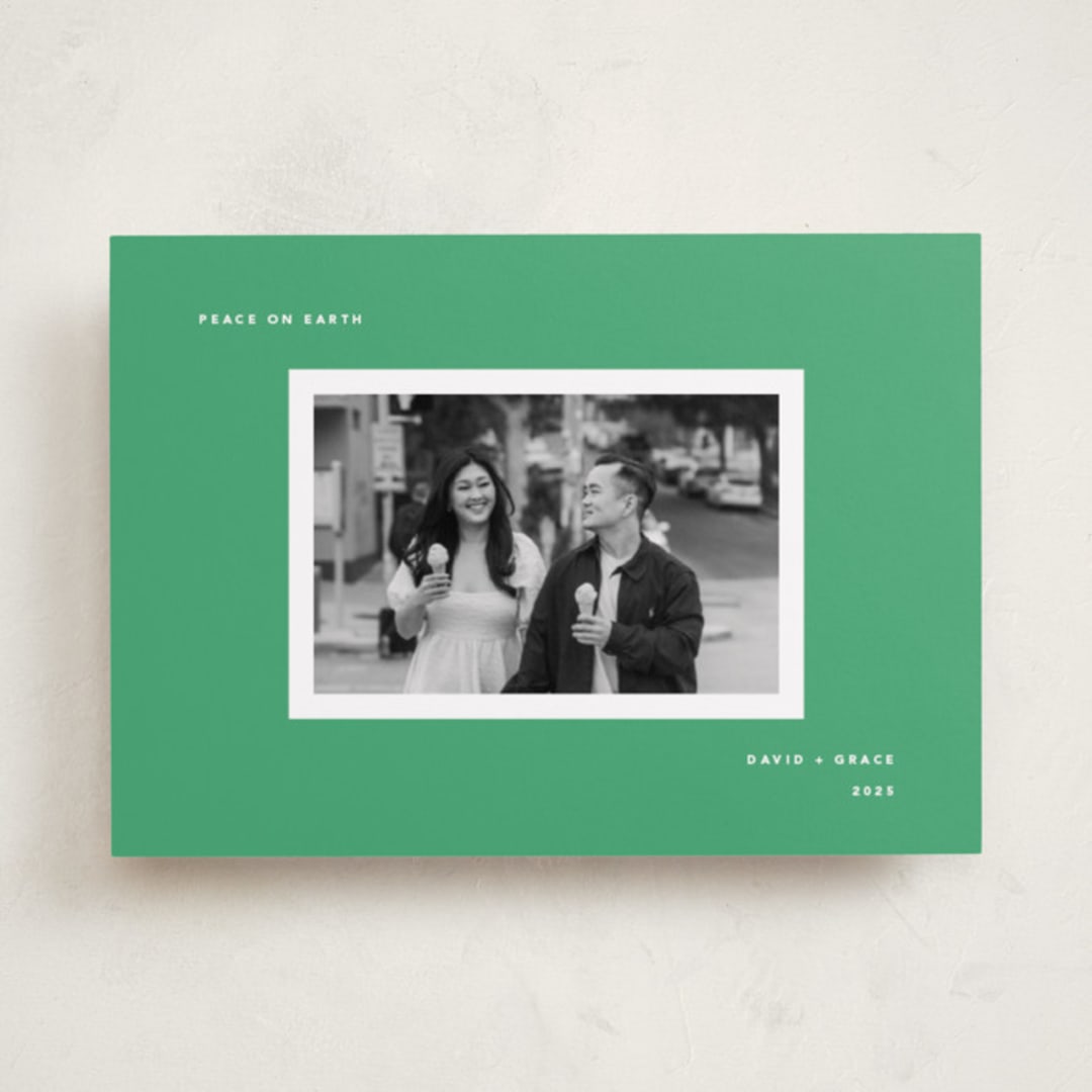 "Bright Greetings" - Holiday Cards in Elf Shoes by Brandy Folse - Front