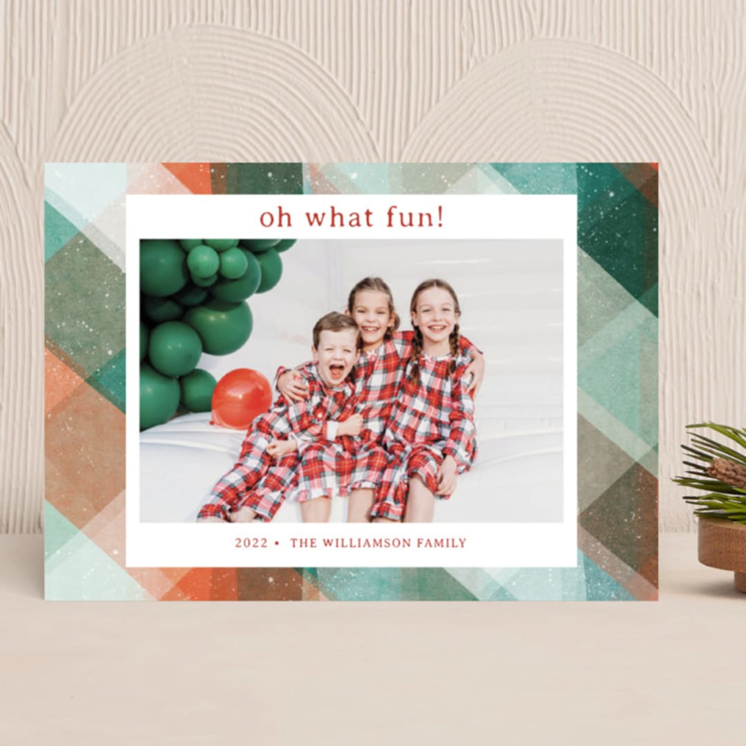 "dynamic stripe" - Holiday Cards in Festive by Angel Walker - Front